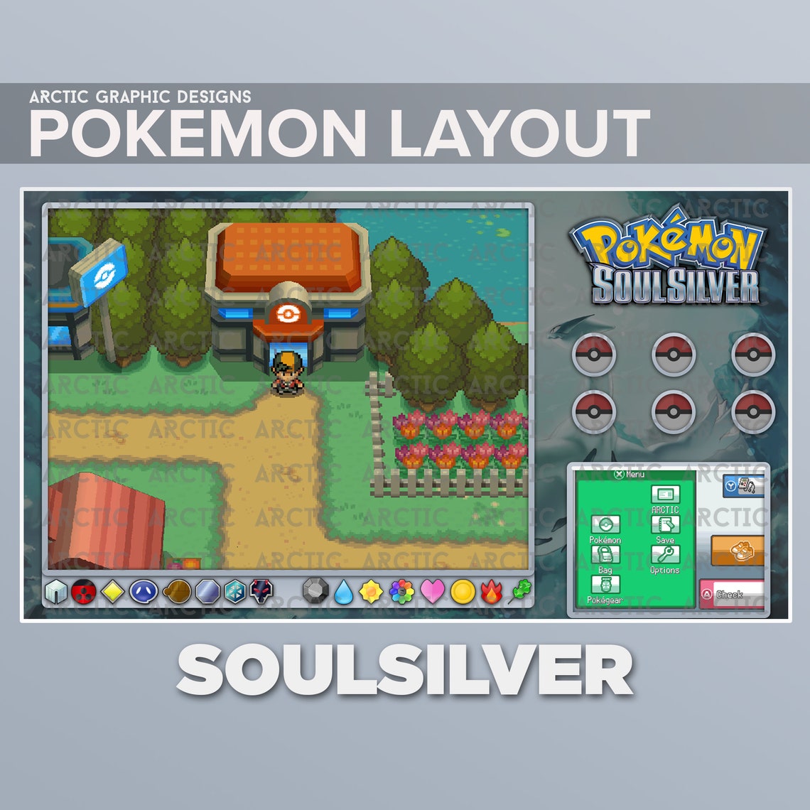 Pokémon Soulsilver Overlay/layout for Youtube/twitch Etsy