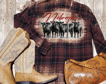 Nebraska Cows, Western Vibes, Sublimation Designs and Instant Digital Downloads,