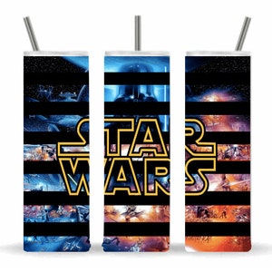 Striped Star Wars, Sublimation Designs, 20 oz Skinny Tumbler, Designs and Digital Downloads
