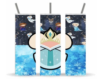 Sublimation Designs, Frozen, 20 oz Skinny Tumbler, Designs and Digital Downloads