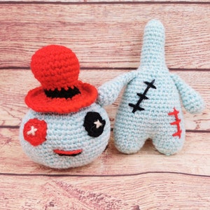 Voodoo Doll with removable head, Crochet Voodoo Talisman, Witch Voodoo Poppet, BLue wiccadoo, Gift for Mistress Woomen, witch poppet cute