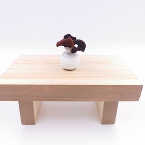 Little Wooden Mini Table Handmade Pine Wood Stool Step Plant Pot Flower Bench Dollhouse Dolls Furniture Fairy Witch Small rustic Altar Decor