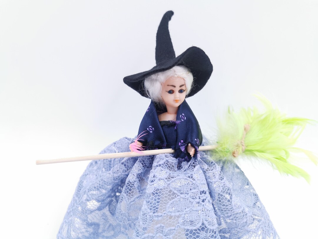 Witch Doll Vintage, Kitchen Witch Doll Fairy Figurine New House Spirit