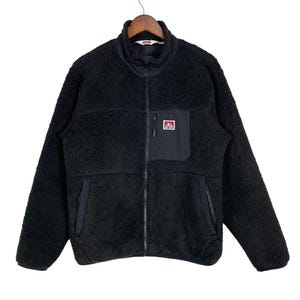 Vintage Ben Davis Fleece Sherpa Jacket Full Zipper Streetwear Ben Davis Brand Jacket Size S