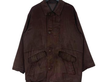 Vintage Courreges Homme Jacket Suede Caorreges Brand Designer Core Jacket Size L