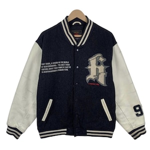 Vintage 90s Tony Hawk Skateboard Varsity Jacket Streetwear Designer Size M