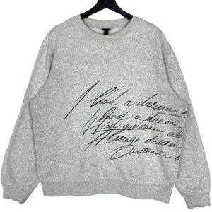 H&M Sweatshirt Jumper Inspired Yohji Yamamoto Signature Sweatshirts Crewneck Spell Out Japaanese Brand Size L