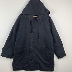 Vintage 90s Courreges Parka Light Jacket Hoodie Faded Streetwear Designer Jacket Size L