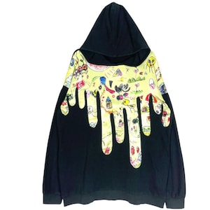 Vintage Art Anikorock Sweatshirt Hoodie Hooded Japanese Brand Streetwear Size L