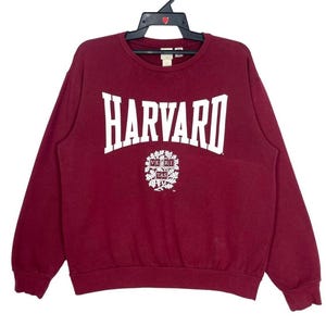 Harvard Veritas X H&M Sweatshirt Crewneck Japanese Brand Sweater Spell Out Big Logo Streetwear Size M