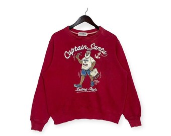 Vintage 90s Captain Santa Yacht Club Jacket Big Logo Winter Jacket