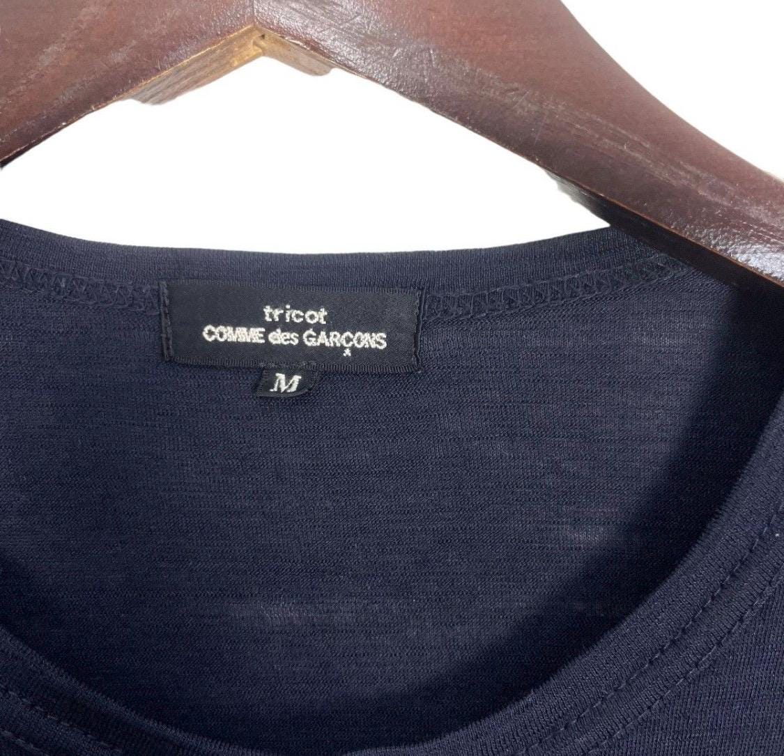 Tricot Comme Des Garcons Cardigan Women Button up Navy Japanese