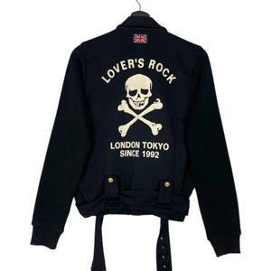 Vintage Super Lover Rock Punk Jacket Double Collar Japanese Brand Designer Punk Seditionaries Big Logo Jacket Size