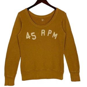 Vintage 45Rpm Long Sleeve Women Spellout Crewneck Japanese Brand Size S