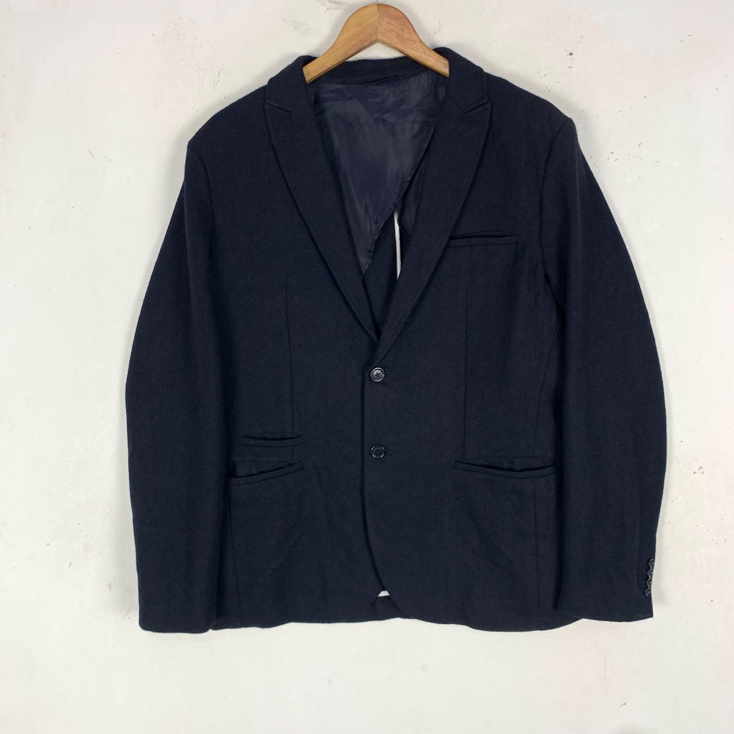 Armani Exchange, Vintage Armani Exchange Coat Blazer Double Breasted Button Up Designer Jacket Navy Size M
