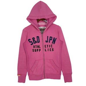 Sudadera Con Capucha Superdry Collegiate Para Mujer - Corte Holgado, Estilo Vintage, Talla Grande Recomendada