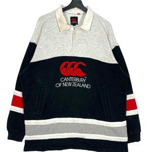 Vintage Canterbury Of New Zealand Big Logo Embroidered Sweatshirt Spell Out Streetwear Size L