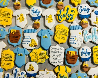 Winnie the Pooh Baby Shower cookies