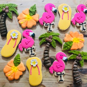 夏のフラミンゴクッキー