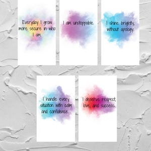 40 cartes numériques, confiance en soi, estime de soi, identité de soi, santé mentale, manifeste quotidien, outils de thérapie - Téléchargement immédiat.
