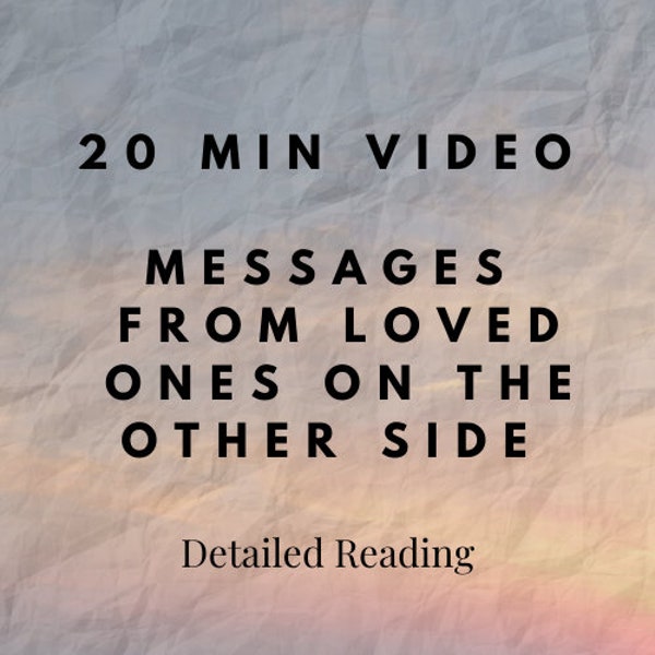 Video - Mediumship Reading (detailed), Messages from the Other Side, Communication with Passed Loved Ones, Talking to Heaven