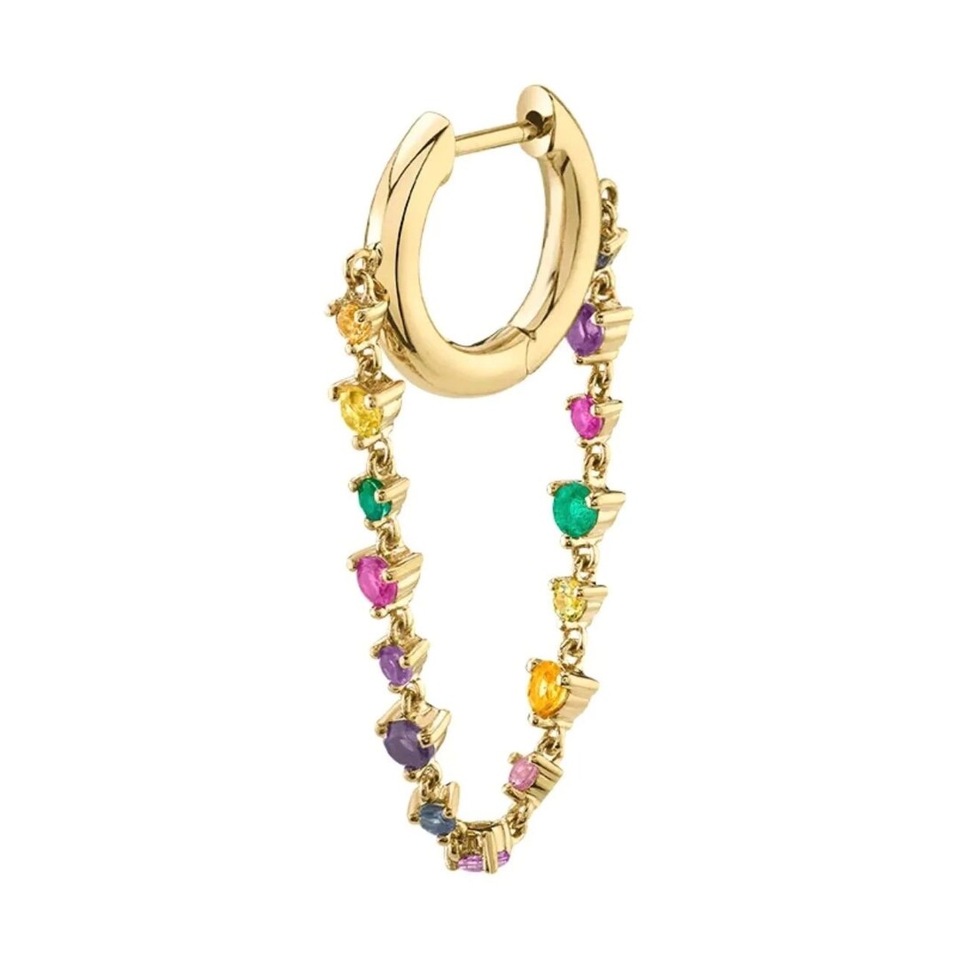 Large Chain Earrings Ear Cuff Chain Earrings Baguette Etsy