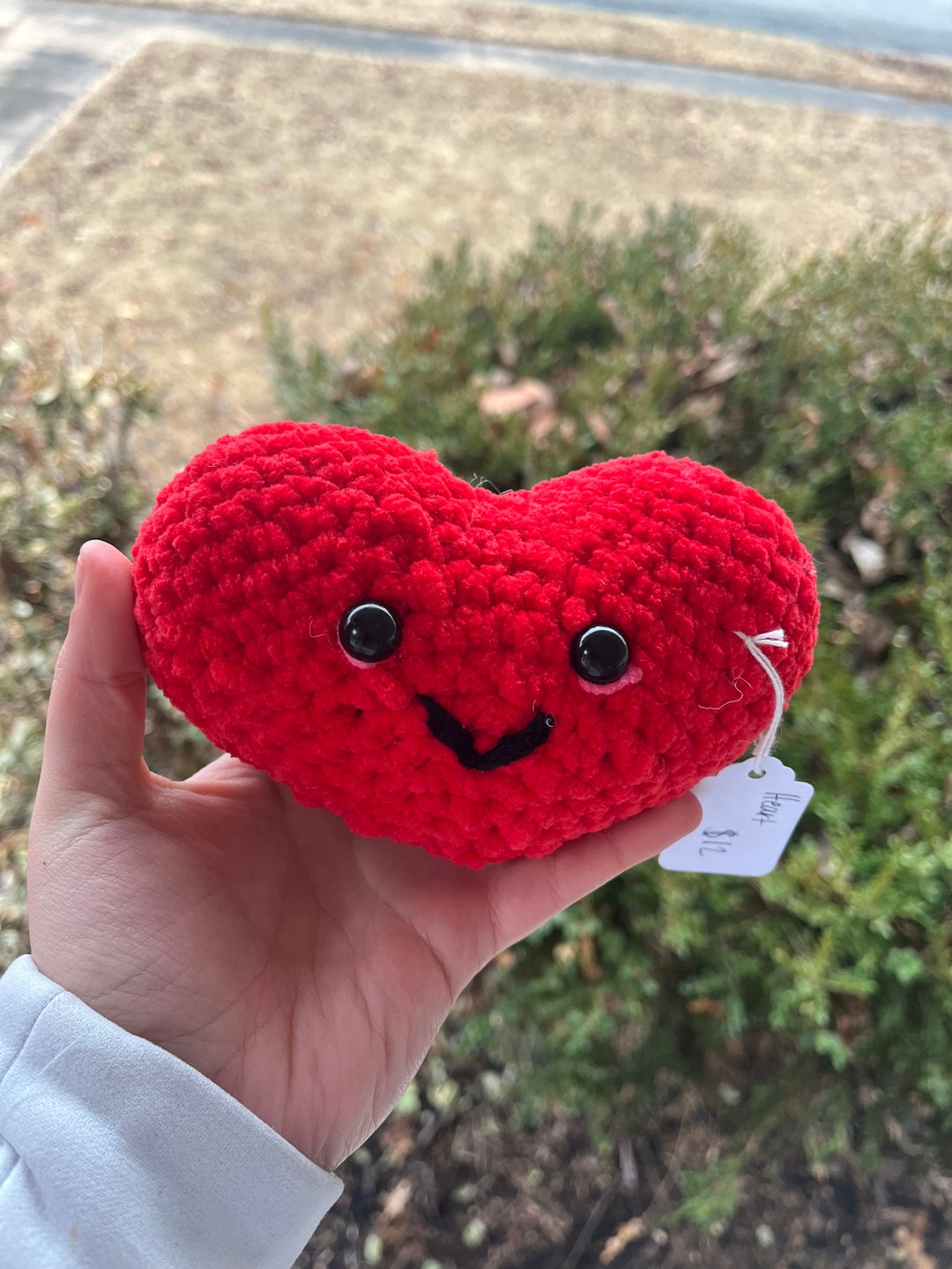 Crochet Heart Plush Etsy