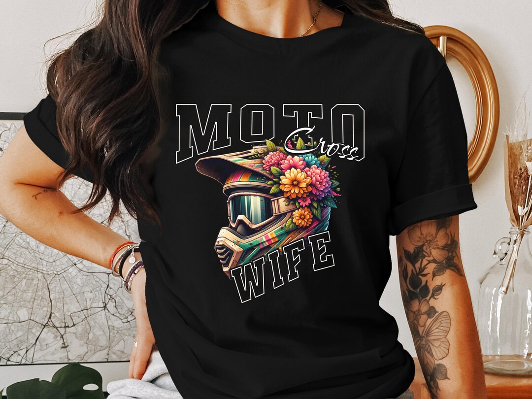 Motocross Wife Heart Leggings Carolina Blue