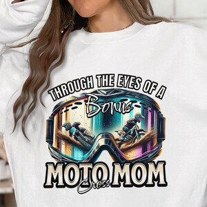 Through the Eyes of a Bonus Moto Mom Motocross Digital Art PNG Download, Unique Gift for Moto Moms, Instant Download