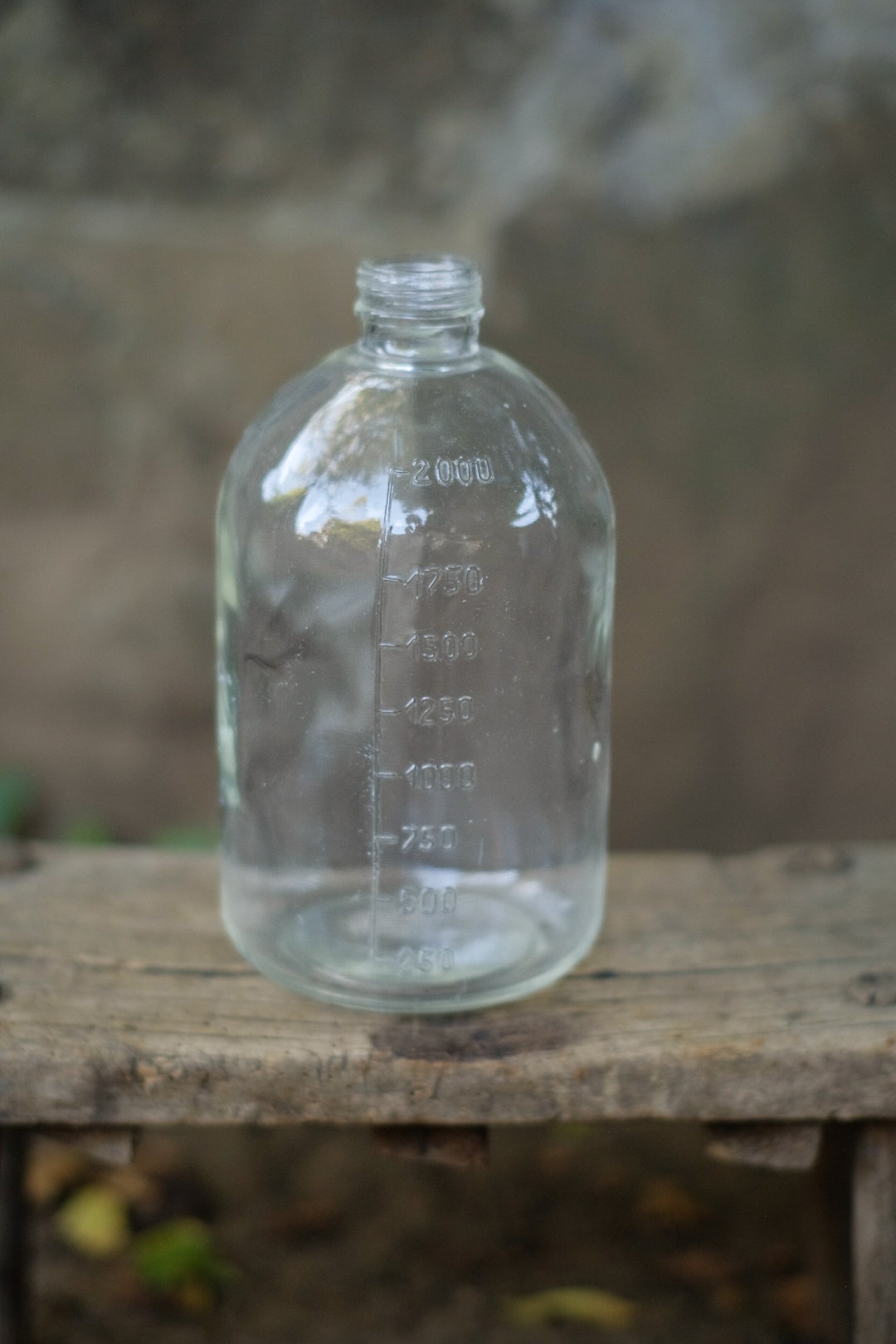 Vintage Glass Measuring Bottle Large Pharmacy Apothecary Jar Etsy