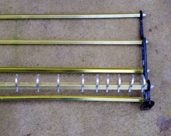 Mid century aluminium gold coat rack, coat hanger, wall coat rack