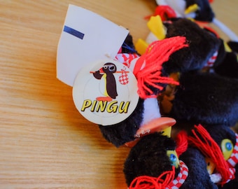 Plush Toys - Penguins from the Swiss TV Series "Pingu" on a String