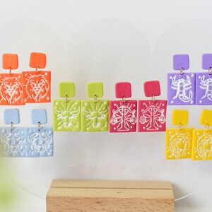 Colourful Zodiac Sign Earrings | Polymer Clay Earrings | Made To Order | Personalised