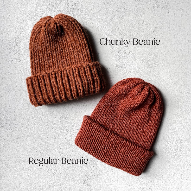 chunky and slouchy knit beanies