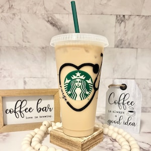 Nurse Starbucks Cup | Nurse Gift | Personalized Starbucks Cold Cup | Birthday Gift | Reusable Cup | Iced Coffee Cup | Starbucks Tumbler | RN