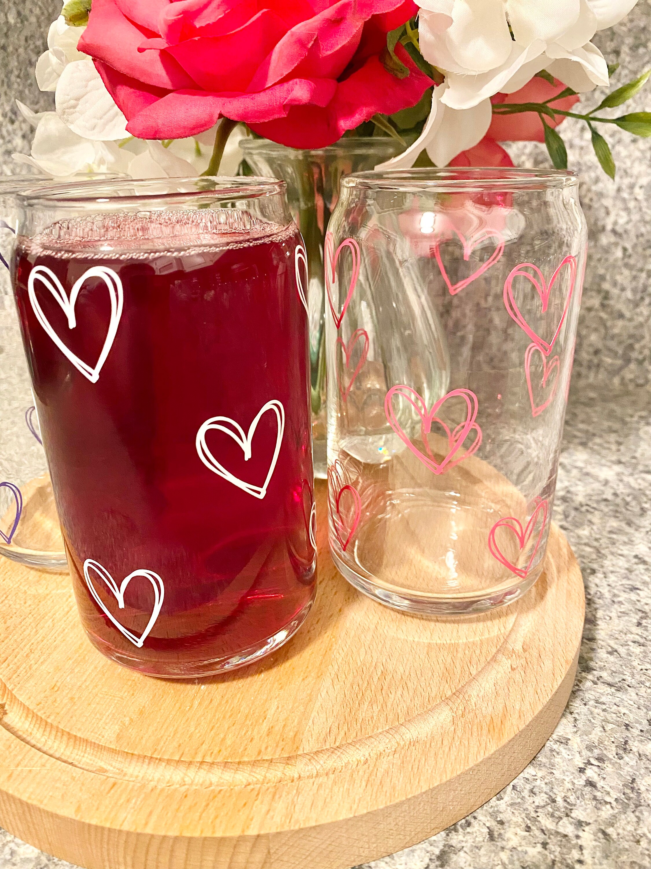 Heart Beer Can Glass Iced Coffee Glass Beer Can Glass Etsy