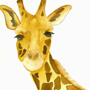 Watercolor Giraffe Print