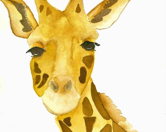 Watercolor Giraffe Print