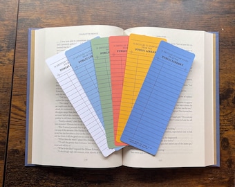 Personalized Library Card Bookmark: Vintage Style Reading Log