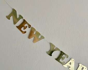 kleine goldene Buchstabengirlande, personalisierte Girlande