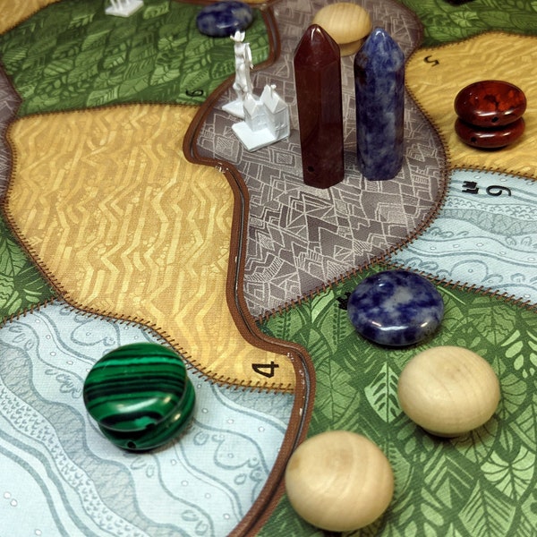 Deluxe Spirit Island Player Tokens | 4 or 6 Players | Semi-Precious Stone