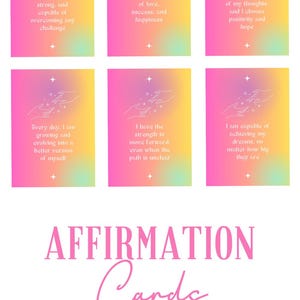 Affirmationskarten, positive Transformation, positives Denken, tägliche Erinnerungen, Verändere deine Denkweise, Selbstfürsorge-Zitate, positive Zitate