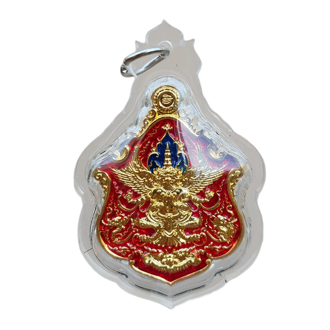 Garuda Phaya Krut Thai Amulet Talisman Pendant LP Fu Waterproof