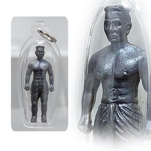 Thailändisches magisches Amulett Talisman Hoon Phayon Kupfer wasserdichtes Gehäuse