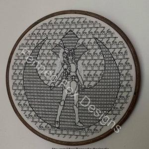 2 Pack Ahsoka Morai Blackwork Embroidery Pattern PDF Pattern | Star Wars Digital Cross-Stitch PDF Pattern | Nerdy Geeky Pattern