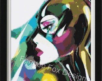 Catwomen Kreuzstich PDF Muster | Digitales Kreuzstich-PDF-Muster | DC Comics | Sofort Download aktiv