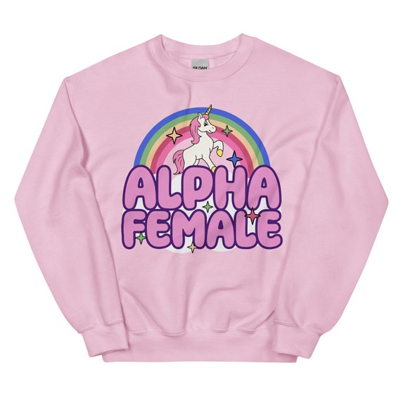 Femmina alfa, felpa girocollo da donna, girocollo alla moda