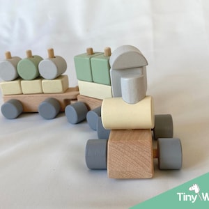 Wooden train toys | Montessori Baby toys wooden train | Train toy | Toddler push toys | Childrens toys wooden | Railway Locomotive Train