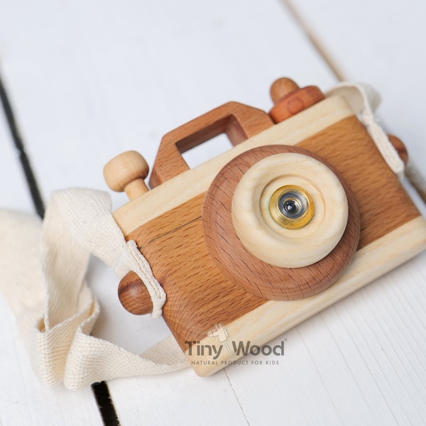 Retro wooden camera nature, Wooden Toy Camera, Toddler Camera , Kids Toy Camera, Sustainable Toy, Montessori toy,Educational Toys