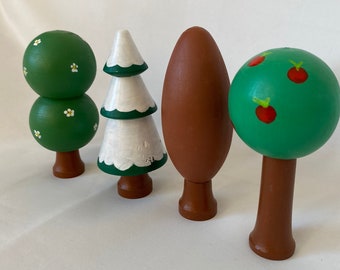 Houten bomenset, Waldorf Forest-speelgoed, Natuurlijk bosspel, Montessorispeelgoed met open einde